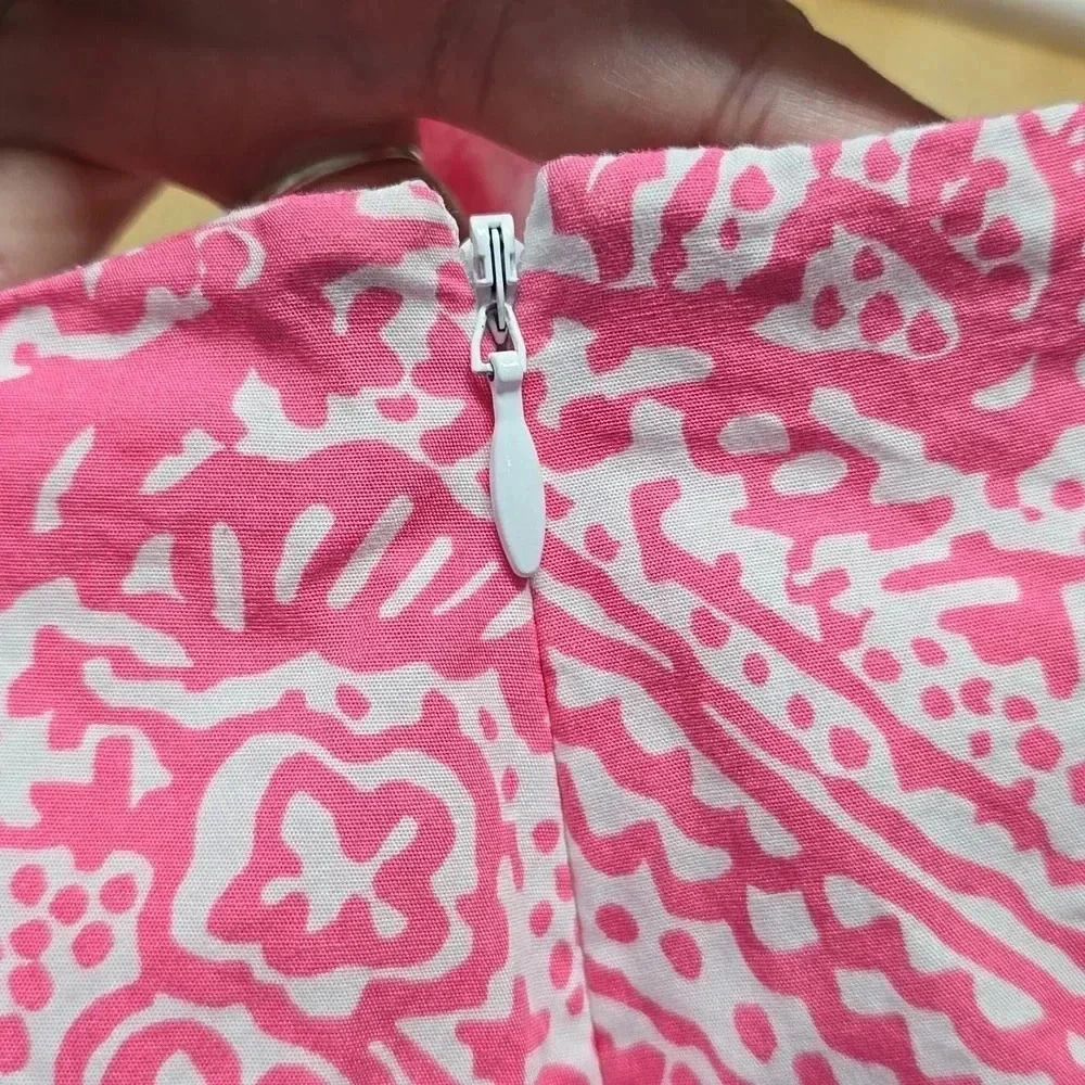 {Lily Pulitzer} Pink and White Cala Skort Hotty Get Crackin - Size 0 - Picture 11 of 11